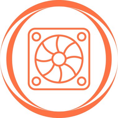 Moda tarzı izole edilmiş arka planda fan simgesi