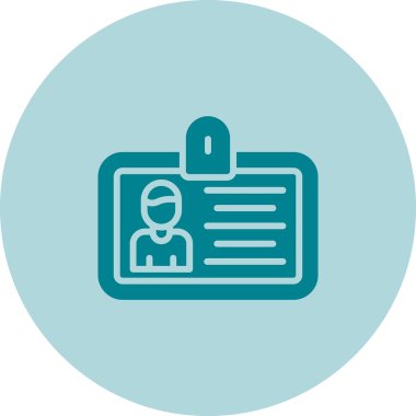 ID kart simgesi vektör illüstrasyonu