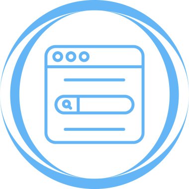 Tarayıcı. Web simgesi vektör illüstrasyonu