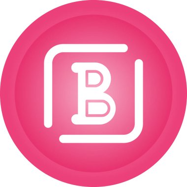 b b modern simgesinin vektör illüstrasyonu