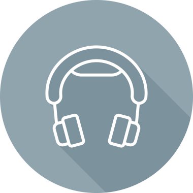 Kulaklık. Web simgesi basit illüstrasyon