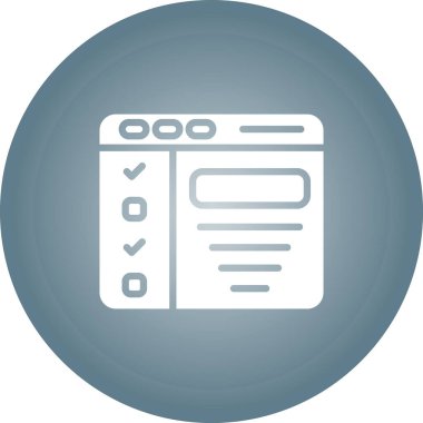 Tarayıcı. Web simgesi basit illüstrasyon