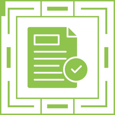 belge simgesi, vektör çizimi