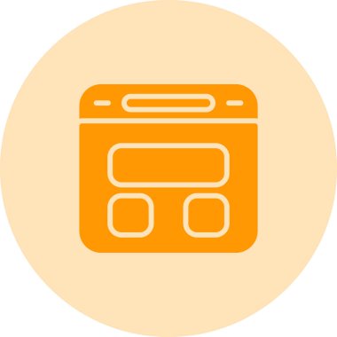 Mutfak. Web simgesi basit illüstrasyon