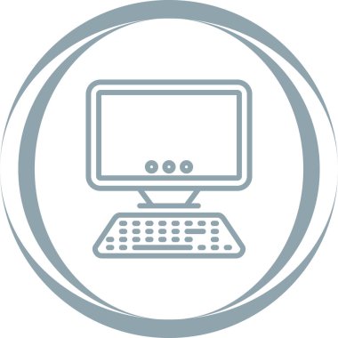 Bilgisayar. Web simgesi basit illüstrasyon