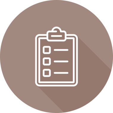 Kontrol listesi. Web simgesi basit illüstrasyon