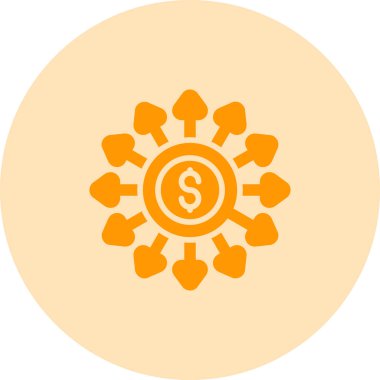 Para için. Web simgesi basit illüstrasyon