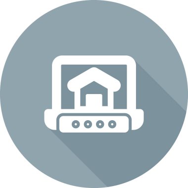 Soyut arkaplanda ev simgesi izole edildi