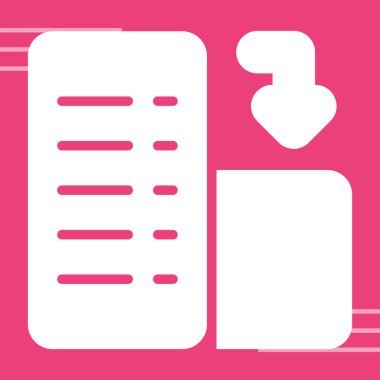 Cep telefonu, akıllı telefon ve kalem ile belgenin vektör simgesi