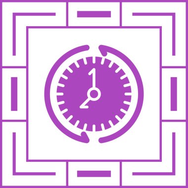 Saat simgesinin vektör illüstrasyonu