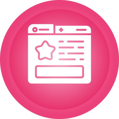 Yıldız sayfasının modern simgesinin vektör illüstrasyonu