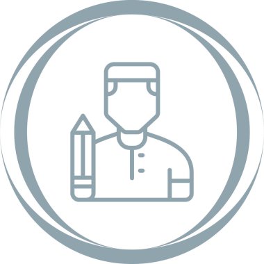 Kalemli bir adamın vektör çizimi