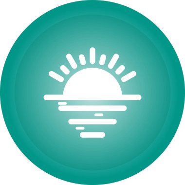 Güneş. Web simgesi basit illüstrasyon