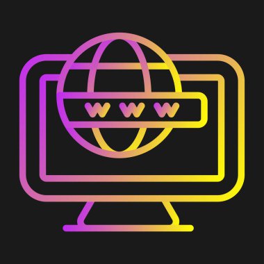 Bilgisayar web simge vektör çizim