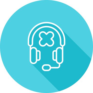 kulaklık simgesi çizimi, vektör 