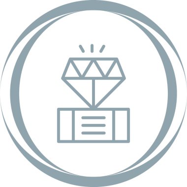 Elmas. Web simgesi basit illüstrasyon