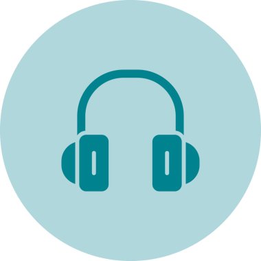 Kulaklık. Web simgesi basit illüstrasyon