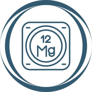 Kimyasal element simgesi, çizgi vektör çizimi, kimyasal işaret