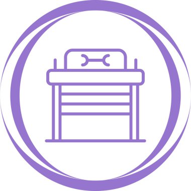 Masa. Web simgesi basit illüstrasyon