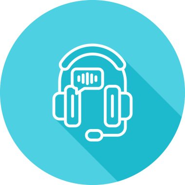 Kulaklık. Web simgesi basit illüstrasyon