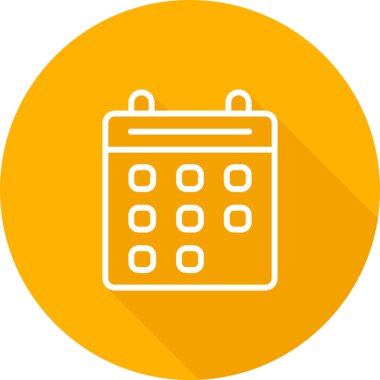 Takvim simgesi soyut arkaplanda izole edildi