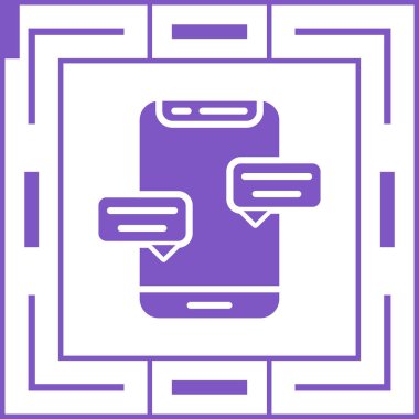 Cep telefonu. Web simgesi vektör illüstrasyonu