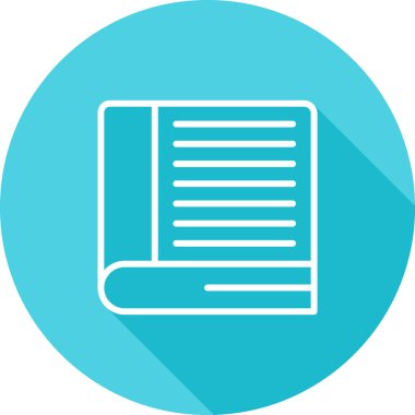 Düz şekilli kalem simgesi olan kağıt. vektör illüstrasyonu.