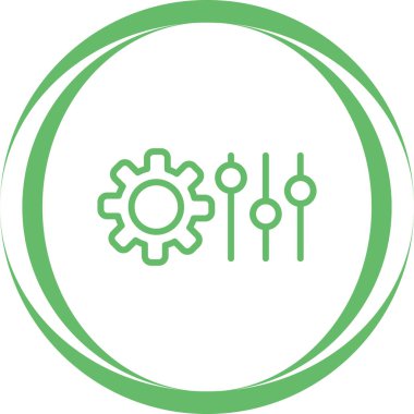 Modern dişli simgesinin vektör çizimi