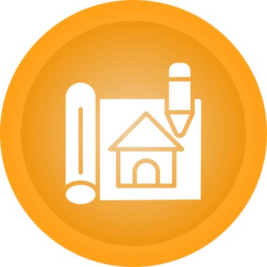 Ev. Web simgesi basit illüstrasyon