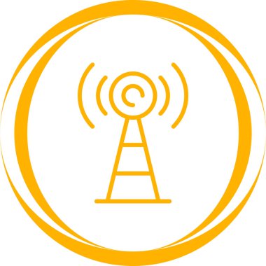 Uydu simgesinin vektör illüstrasyonu