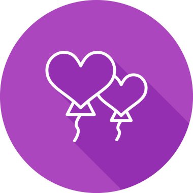 Aşk kalp ikonu vektör illüstrasyonu