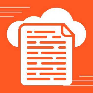 Bulut belgesi. Basit simge