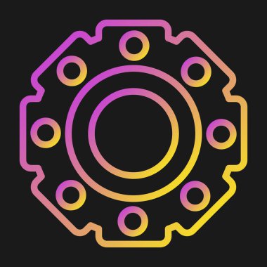 Dişli çark simge vektör çizim