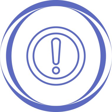 ünlem işareti yuvarlanmış simge