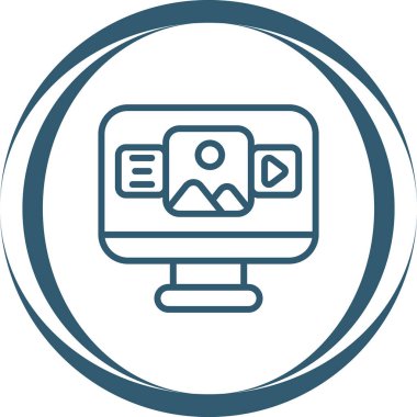 izleyici ikon vektör illüstrasyonu