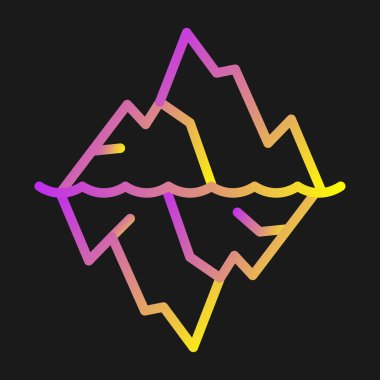 dağ ikonu vektörü. özet çizimi