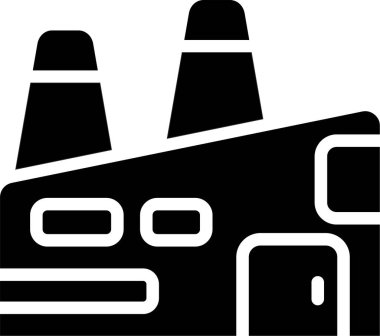 Fabrika simgesi vektör illüstrasyonu