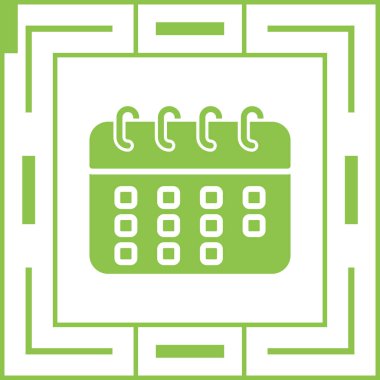 Takvim tarihi grenli doku simgesi