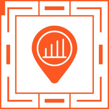 grafik simgesi ile harita işaretleyici