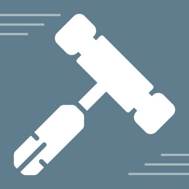 onarım aracı vektör simgesi. biçim düz sembol, beyaz renk, yuvarlak açılar, koyu mavi arkaplan