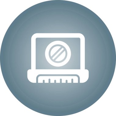 Eşsiz Laptop Vektör Glyph Simgesi