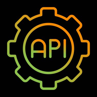API web simgesi vektör illüstrasyonu