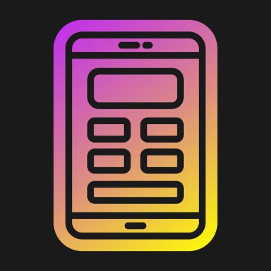 Mobil Tasarım Web simgesi vektör çizimi