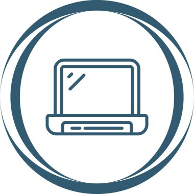 Dizüstü bilgisayar simgesi vektör çizimi