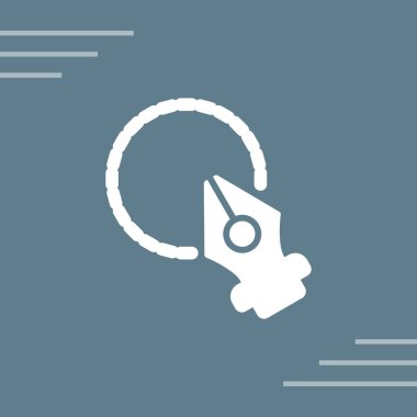 Çember içindeki seo modern simgenin vektör illüstrasyonu