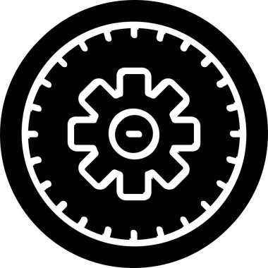 dişli düz vektör simgesi