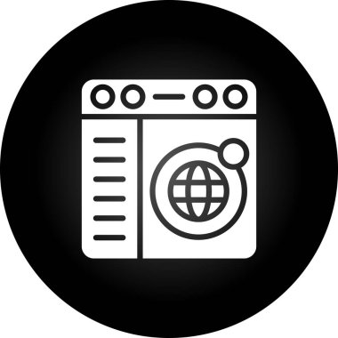 Çamaşır makinesi simgesi. Çamaşır makinesi vektör simgesi beyaz arka plan üzerinde izole web tasarımı için basit örnek