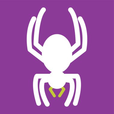 Mor arkaplan vektör tasarımı olan örümcek