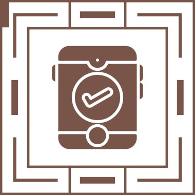 Cep telefonu simgesi, vektör illüstrasyonu