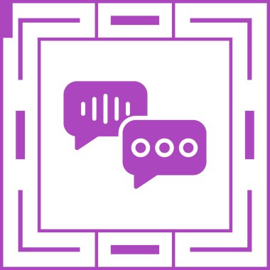 Sohbet simgesi vektör illüstrasyonu